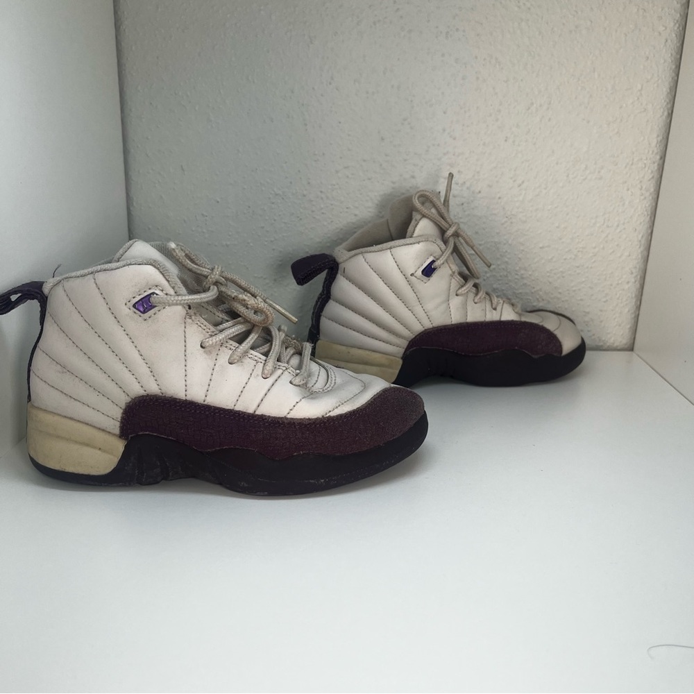 Jordan 12 Retro Desert Sand Little Kids 510816-001 Purple Shoes Youth Size 12C